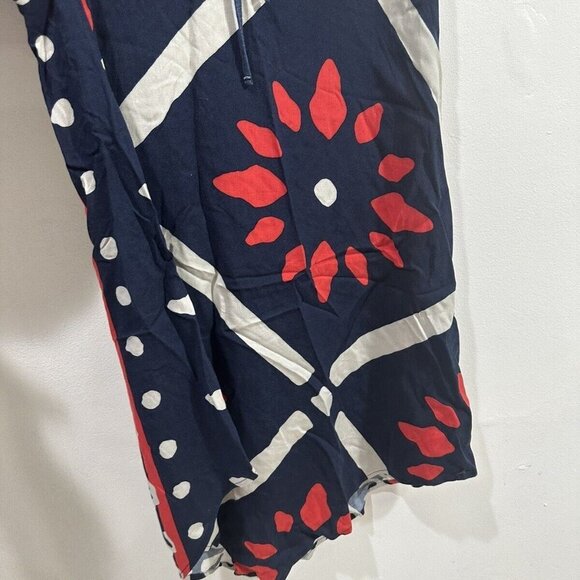 Desigual Flowy Abstract Wide Leg Cropped Multicolored Pants Sz 24 NWT 61P26M8 - Picture 4 of 13